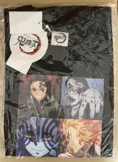 【M】 猗窩座 煉獄杏寿郎 Tシャツ 無限列車編 黒 竈門炭治郎 魘夢 えんむ