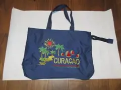 CURACAO 刺繍トートバッグ ネイビー （キュラソーお土産品）