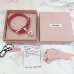 ほぼ新品! miumiu ミュウミュウ ブレスレット クリスタル マドラス