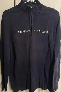 TOMMY HILFIGER ネイビー ハーフジップセーター S