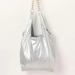 【新品未開封】atneK by Scrap Book チェーンマーケットバッグ銀