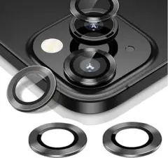 iPhoneカメラレンズ保護フィルムセット 黒