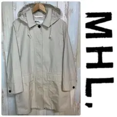 【美品】MHL マーガレットハウエル ステンカラーコート フード取り外し可