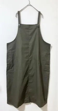 未使用　美品　サロペット　スカート　ジャンスカ　カーキ　大きいサイズ　2XL
