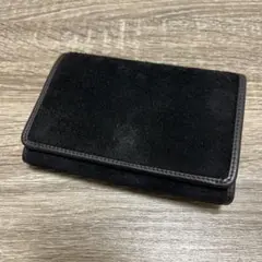 美品 ロエベ アナグラム 二つ折り財布 ブラック