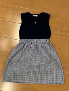 フクゾー ノースリーブワンピース サイズ8 110-120cm ネイビー
