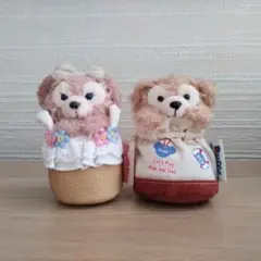 【匿名配送】ダッフィー・シェリーメイ ぬいぐるみストラップ 2体セット