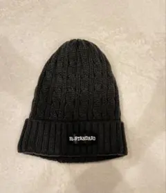 H-STANDARD 黒 ニット帽　ビーニー