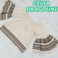 celia dragouni 刺繍ブラウス 袖口 フレア デザイン
