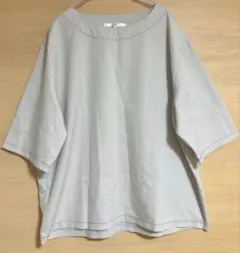 メンズ Tシャツ Mサイズ 半袖 ライトグレー ビッグシルエット ゆったり
