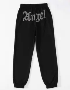 ラインストーン スウェットパンツ 黒 ブラック SHEIN Mサイズ