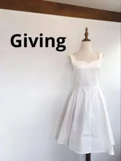 【極美品】Giving バックリボンワンピース995