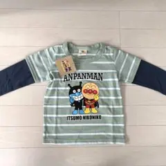 新品タグ付き ベビー服 アンパンマン ストライプ 長袖Tシャツ ロンT 95cm