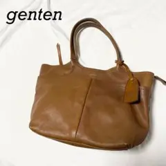 美品✨ genten ゲンテン トートバッグ ハンドバッグ タスカ ブラウン