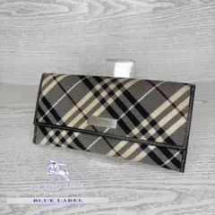 極美品　Burberry ブルーレーベル　長財布　二つ折り　S93