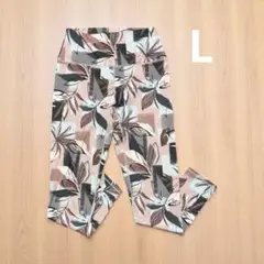 SUKALA　リリー柄レギンス　Lサイズ　アイボリー