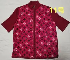 伊太利屋 ロゴプリント ジップアップ 半袖 11号