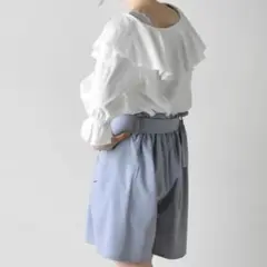 RETRO GIRL　レトロガール　 5分袖フリル襟2WAYブラウス