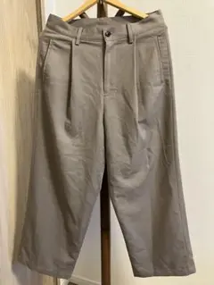 MONOMART TRストレッチ タックワイドスラックスパンツ　S