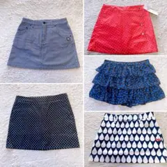 パーリーゲイツ　ラルフローレン　など　ゴルフウェア　スコート5枚まとめ
