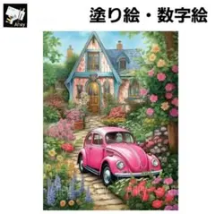 E801　大人の塗り絵　ペイントバイナンバー　数字塗り絵　油絵