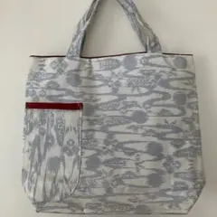 ハンドメイド トートバッグ 白大島