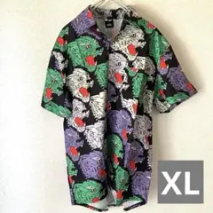 【新品】メンズシャツ 派手でカラフル 獣柄 半袖 汗染み防止 XL