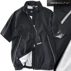 ナイキ 撥水 防水 防風 FIT-Storm 半袖 ジップ ブルゾン XL 黒