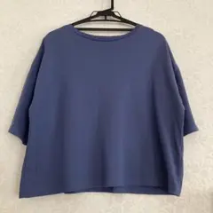 ノフル　nofl コットン100% カットソー　ブルー系　ストレッチ　M〜L
