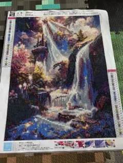滝の風景 ダイヤモンドペインティング30x40cm