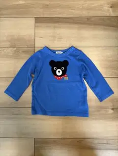 DOUBLE.B クマアップリケ長袖Tシャツ