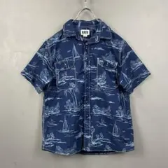 KATO' S/S Hawaiian Work Shirt Indigo CPO