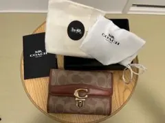 COACH 二つ折り財布 ブラウン