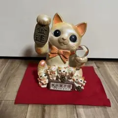 招き猫 貯金箱 陶器製 置物