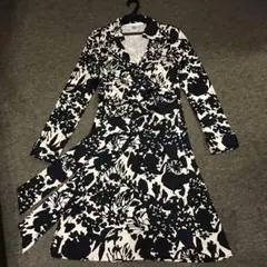 美品DVF ❣️素敵なカシュクールワンピース ブラック