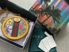 グッチ 丸型 花柄ショルダーバッグ 限定コレクション