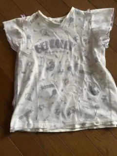 アイスクリームプリント チュール付きTシャツ サイズ130