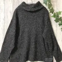 DENIMUS ハイネック リブニット セーター 大きいサイズ 3L
