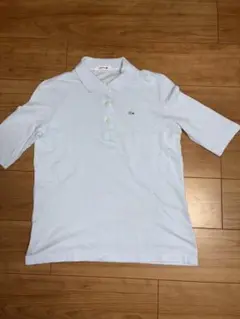 LACOSTE ライトブルーポロシャツ 五分袖