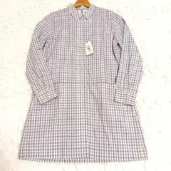 新品✨AIGLE　ロングシャツブラウス　羽織り　チェック　M