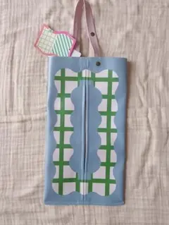よこやままい×しまむら ティッシュケースカバー 水色