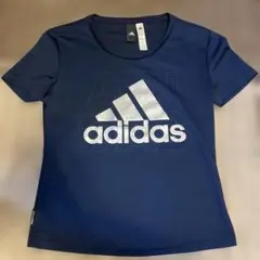 adidas レディース　ネイビー Tシャツ　スポーツウェア
