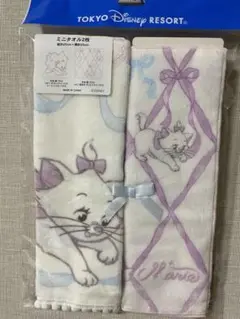 新品未開封✨ ディズニー おしゃれキャット マリーちゃん ミニタオル2枚セット