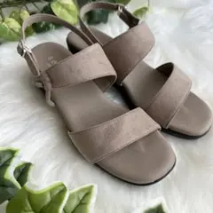 【新品】seluge 通販生活　ベージュ ストラップ　洗えるサンダル　LLサイズ