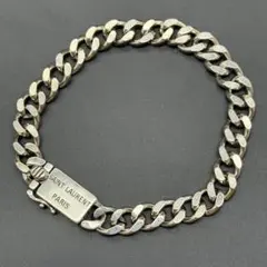 美品✨SAINT LAURENT シルバーチェーンブレスレット メタル製