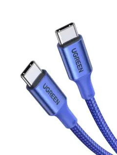 USB Type CケーブルPD対応100W/5A 超急速充電　1m ブルー