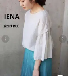 IENA ラミーフレアスリーブブラウス リネン100%