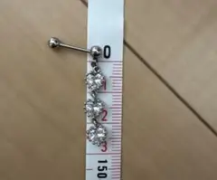 【ハンドメイド】3連ハートピアス シルバー