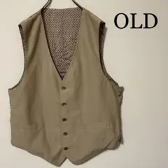 古着好きに!OLD ブラウン 千鳥格子 レトロベスト ジレ モード 好配色