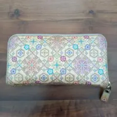 最終お値下げ　浅草文庫　花菱デザイン ファスナーラウンド長財布